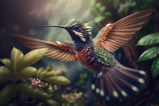 Bird long beak flying forest - a long beak free wallpaper for desktop