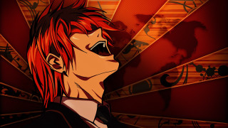 Red haired man worldmap anime - anime free wallpaper for desktop