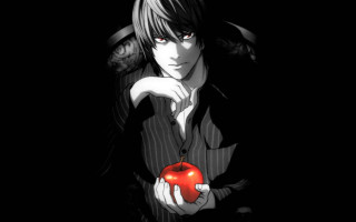 Man holding apple black background - a red apple free wallpaper for desktop