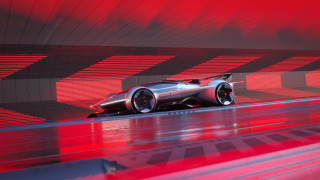Futuristic car red tunnel unreal - futurism free wallpaper for desktop