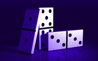 Three dices stacked purple background - spot free wallpaper