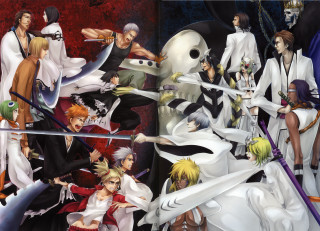 Anime characters swords skeleton skull - its back free wallpaper for desktop