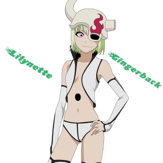 Woman black white horns red - outfit free wallpaper for tablet