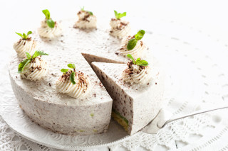 Cake slice plate fork lace - the table free wallpaper