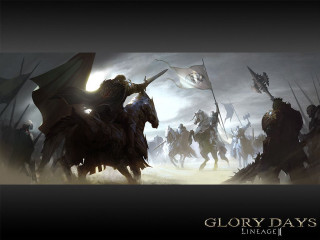 Group horses flags sky people - a banner in the background free wallpaper