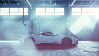 White sports car garage brick 4 - andrew law free wallpaper for desktop