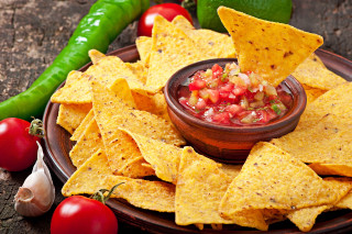 Chips salsa green pepper closeup - aquirax uno free wallpaper