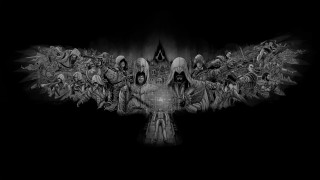 Black white wings group abstract - abstract illusionism free wallpaper