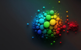 Colorful abstract balls 3d triadic - triadic free wallpaper for desktop