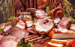 Meat vegetables puzzle food photography - neoplasticism free wallpaper