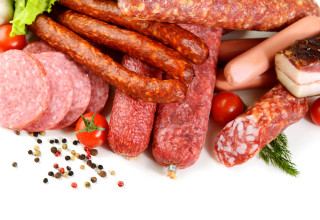 Sausages meats tomatoes lettuce food - lettuce free wallpaper