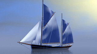 Sailboat blue sails water sun - a body of water free wallpaper
