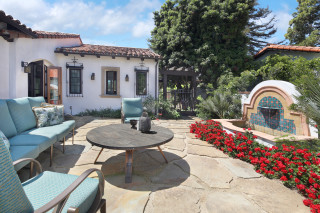 Patio fireplace flower cityscape blue - betye saar free wallpaper