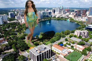 Cityscape giantess architecture waterfall bridge - a lake in the middle of it free wallpaper for desktop