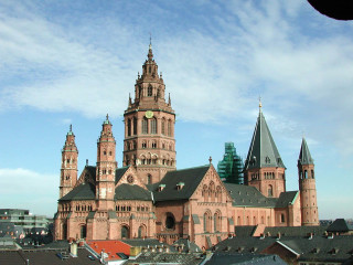 Heidelberg neo gothic clock tower - side and a sky background free wallpaper for desktop