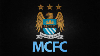 Black background blue gold emblem - free city wallpaper