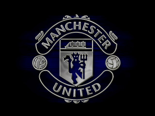 Manchester united logo black blue - free city wallpaper
