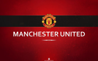 Manchester united logo red background 2 - the center free wallpaper