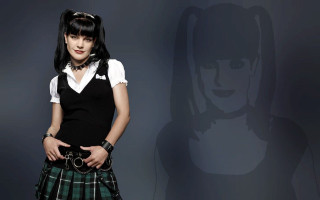 Woman school uniform posing hands - a ponytail free wallpaper