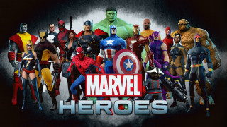 Marvel heroes group standing together - a group of superheros free wallpaper for desktop