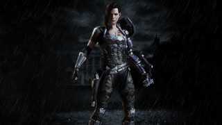 Woman costume gun glove rain 2 - a woman in a costume holding free wallpaper for desktop