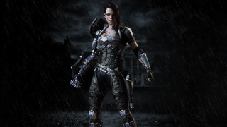 Woman costume gun glove rain 3 - a woman in a costume holding free wallpaper