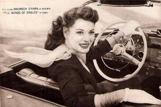 Woman sitting car steering wheel 2 - promotional free wallpaper for desktop