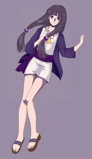 Woman purple jacket white dress - orphism free wallpaper for mobile