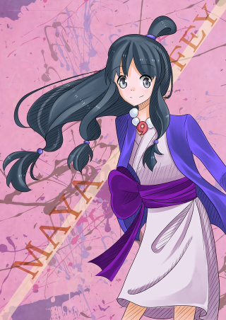 Girl purple coat cherry blossoms - maya free wallpaper for mobile