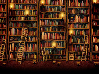 Books ladder candles lights cozy - candle free wallpaper