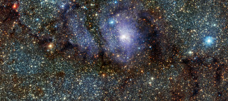 Large star cluster blue disk - free stars wallpaper