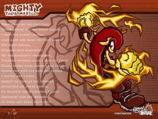 Cartoon character fireball sword flame - a flame free wallpaper