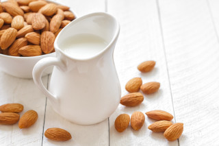 White pitcher almonds bowl white - a white tablecloth free wallpaper for desktop