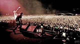Man stage arms crowd watching - dan smith free wallpaper for desktop