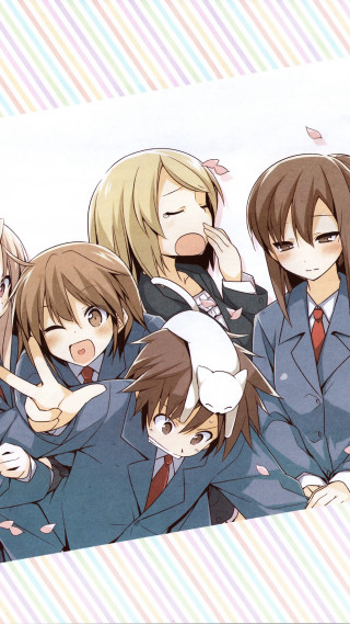 Anime girls school uniforms group - school uniform free wallpaper for mobile