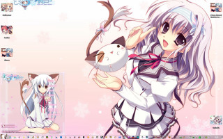 Anime girl holding cat on - a anime girl holding free wallpaper