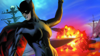 Cartoon woman cat suit gun - alex ross free wallpaper