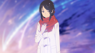 Woman whitecoat redscarf blacks hair - a white coat free wallpaper
