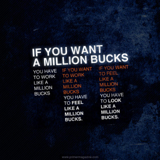 Words on wall million bucks - below free wallpaper