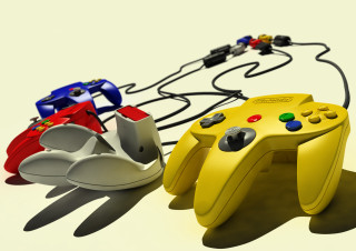 Yellow controller two other game - this image free wallpaper