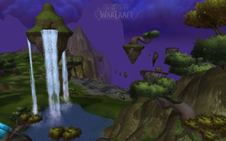 Waterfall lake mountains trees rocks - mountainous free wallpaper