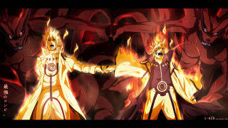 Fire ice anime characters burning - epic scene free wallpaper