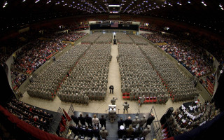 Auditorium crowd speaker event gathering - a large auditorium free wallpaper