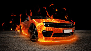 Car flames hood image photo - flame free wallpaper
