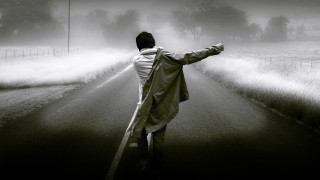 Man walking road jacket light - a jacket free wallpaper