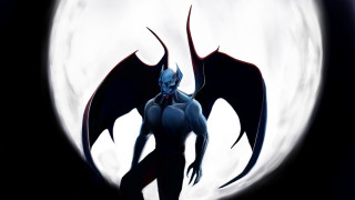 Demonic demon full moon wings - fan art free wallpaper