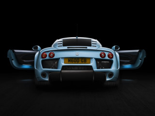 Blue sports car dark room 20 - the rear end of the car free wallpaper