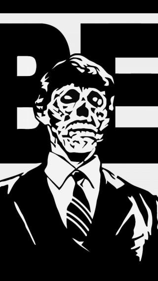 Man suit tie creepy face 2 - neoism free wallpaper for mobile