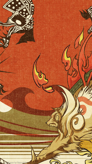 Wolf butterfly painting art nature - digital art free wallpaper for mobile