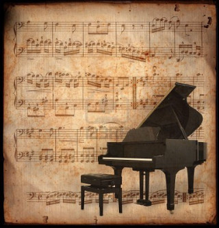 Piano stool sheet music background - a flemish baroque free wallpaper for tablet